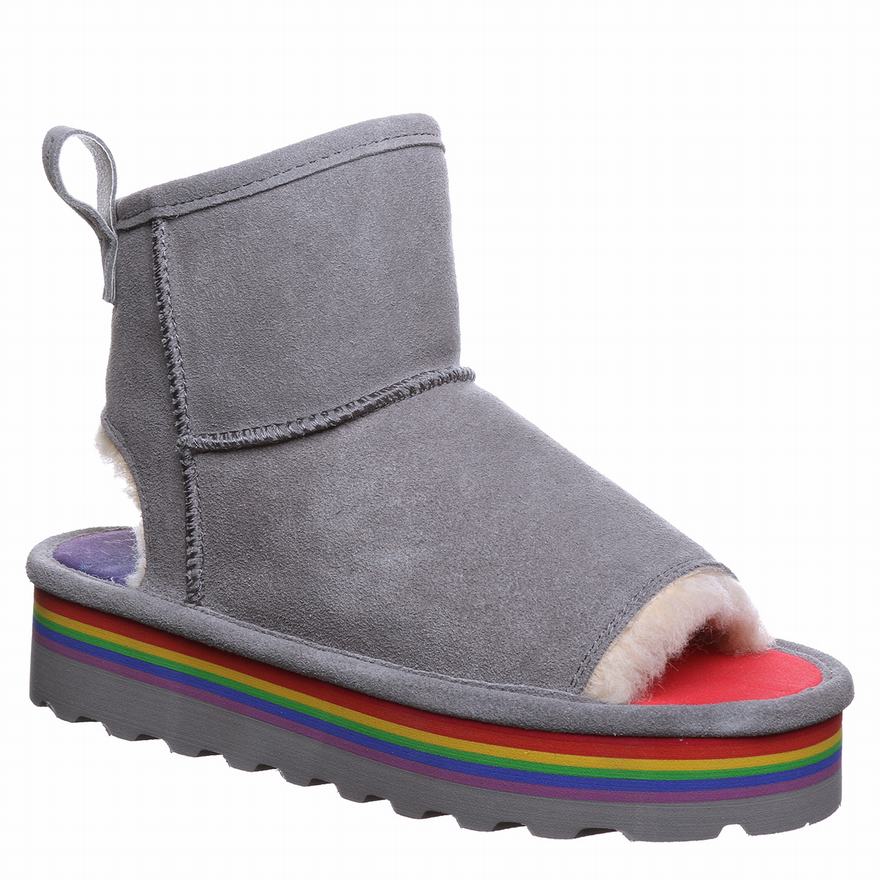 Bearpaw Malia Ankle Boots UK - Women's Boots Grey ||TDMYOC-650||